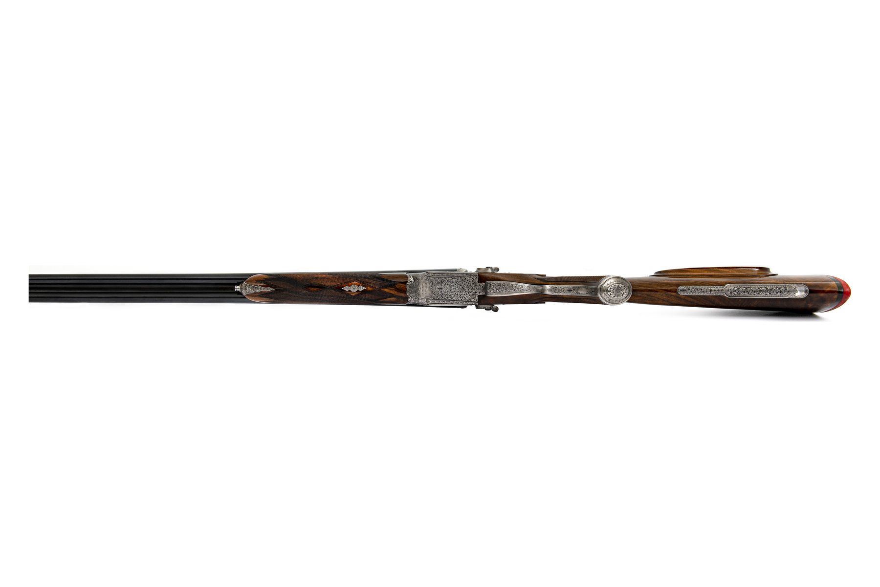 Ugartechea Model C, hammer sidelock double express rifle: from below